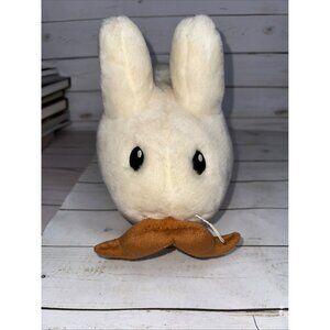 Kidrobot Kozik Mustachio Bunny Plush 2009 White‎ Rabbit Mustache 16” Read